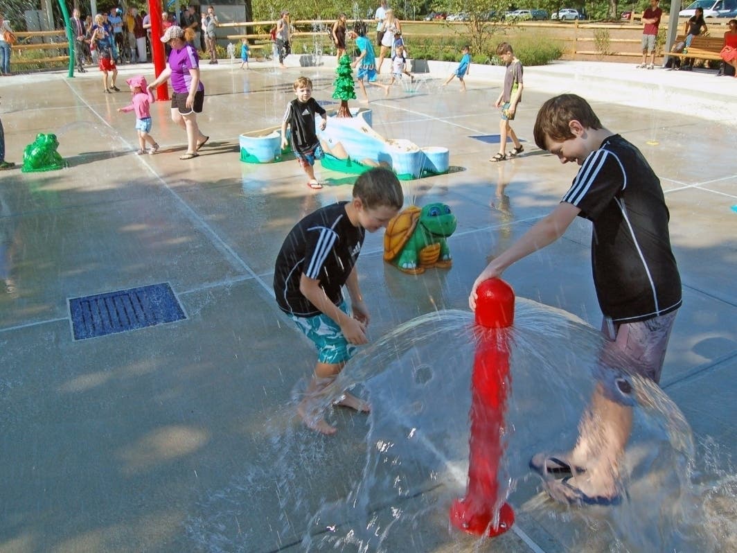 Kids Jump For Joy As Colonial Park Spray Park Opens | Hillsborough, NJ