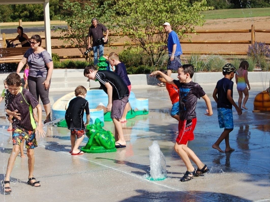 Kids Jump For Joy As Colonial Park Spray Park Opens | Hillsborough, NJ