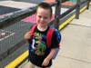 Nicholas Manna heads off to his first day of school at Johnson Park.