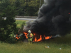 Liberty Corner Fire Company responded to put out the car fire on I-78 on Monday morning.