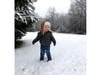 Logan Burns of Martinsville enjoying the first snow fall of the season.