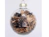 The elegant glass ball with an image of the tree etched on the outside of the glass. The ball is filled with wood shavings from the Oak Tree. 
