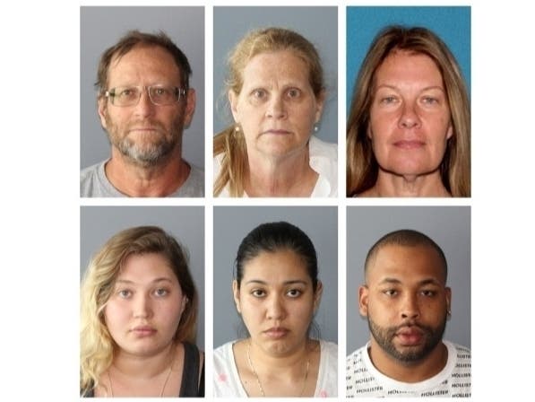 Clockwise from top left - David Rubin, 59, of Somerset; Sherylee Rubin, 58, of Somerset; Lisa Rubin, 54, of Somerset; Andre Watts, 29, of North Brunswick; Dunia Patricia Hernandez, 31 of Somerset; and Batsheva Rubin-Rivera, 23, of New Brunswick.