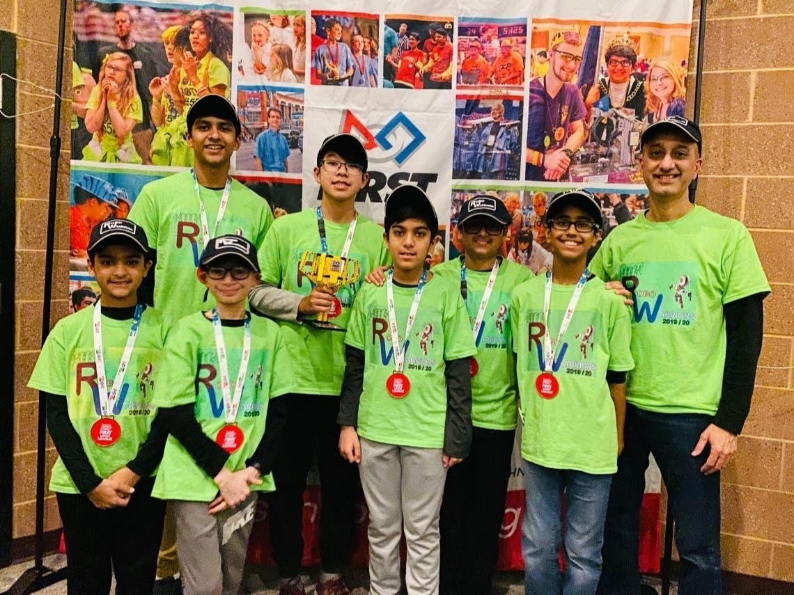 Team RoboWarriors is made up of students from Auten Rd Intermediate School including: Ahaan Chhabria, Aneesh Natu , Ashay Hajarnis, Khoi Hoang, Rohaan Shah and Shane Khurana. They are coached by first time rookie coaches.
