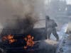 A car burst into flames in the Bradley Gardens section of Bridgewater on Wednesday morning.
