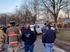  A trapped driver was rescued by Clark Firefighters following a crash on the Garden State Parkway on Friday morning.