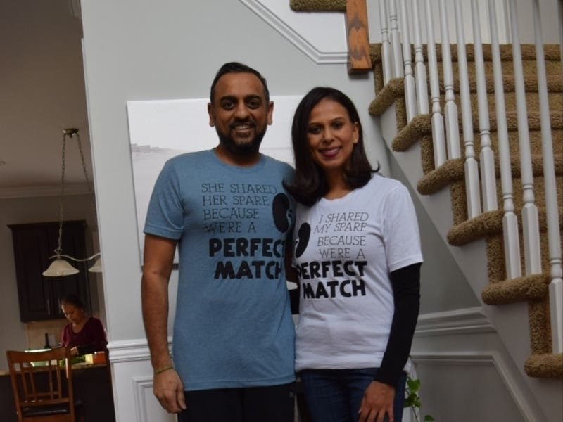 This is one gift that will be hard to top as Krishna Patel of Hillsborough donated her kidney to save her husband Ankur’s life.