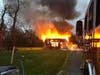 A garage caught fire early Wednesday morning in the Bradley Gardens section of Bridgewater.