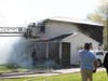 A Clark homeowner was able to escape a fire on Monday but the family dog did not survive.