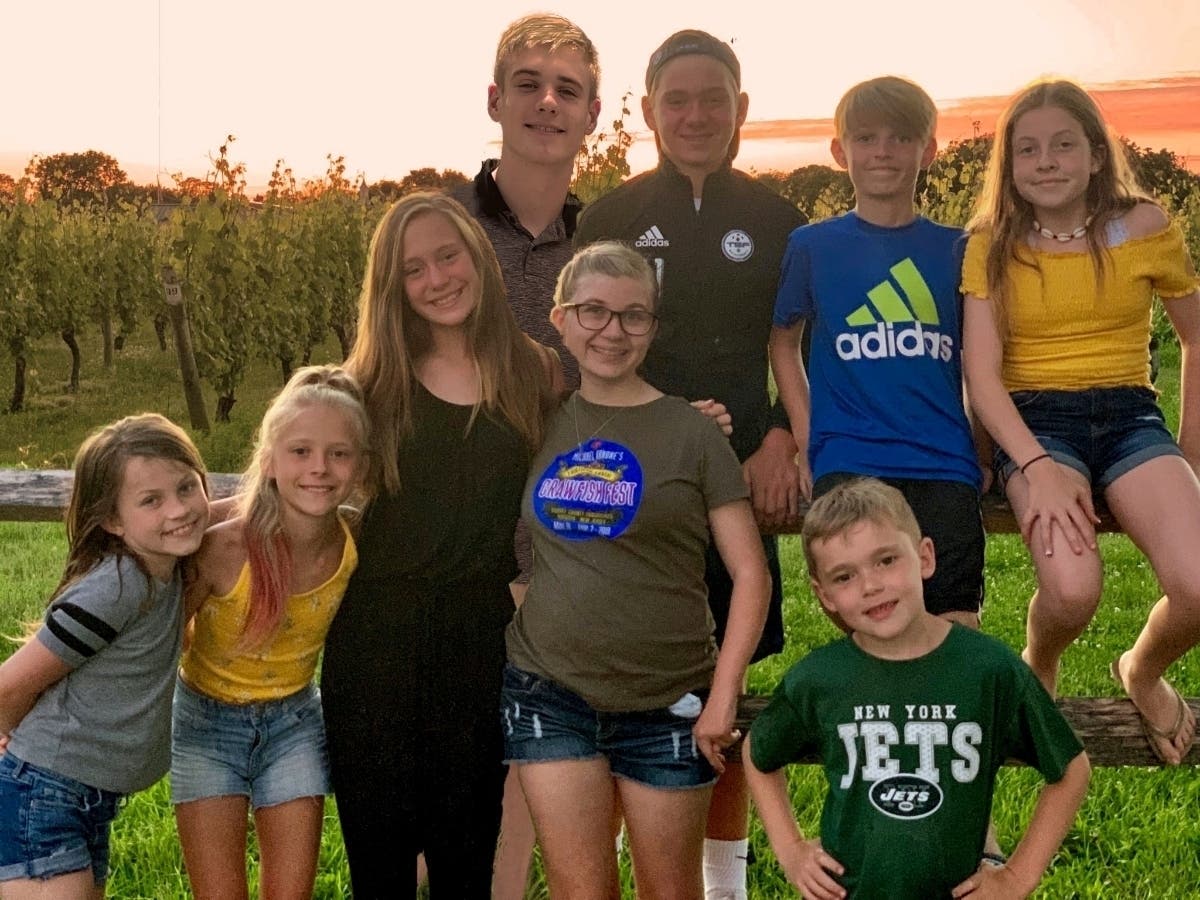 Top (from left): Jack Higgins, Colin Volpe, William Higgins, Emery Gayeski. Bottom (from left: Morgan Gayeski, Jules DiNuzzo, Grace Volpe, Katie Higgins, Joey DiNuzzo.