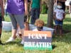 Protesters in front of the Somerset County Courthouse.