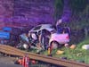 It took about 20 minutes for firefighters to rescue a Toms River woman who was trapped inside her car following a crash on the Garden State Parkway in Clark on Monday night.