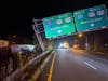 A tractor-trailer crashed on I-78 taking out an overhead sign for I-287 and spilling 80 gallons of fuel in Somerset County on Sunday morning.