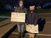 About 100 Scotch Plains and Fanwood students and parents came out on Monday night to protest the district's decision to switch to virtual learning for the next two months due to the spike in cases of the coronavirus.​