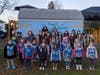 Multiple Garwood Girl Scouts troops came together to paint and fix a defaced mural originally started by Troop 4200​ at Hartman Park​.