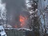 Firefighters were busy on Thursday morning battling a garage fire in Bound Brook.