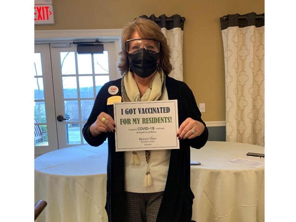 Brightview Warren began administering the COVID-19 vaccines to its residents and staff on Tuesday.​