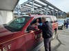 Michael Jannone, Chief of the Finderne Fire Department in Bridgewater received his first dose of the Moderna vaccine on Thursday.