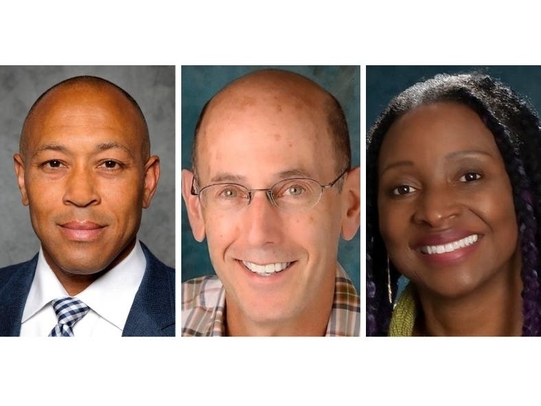 From left: Jeffrey Wright, David Brook, and Donnetta Johnson.