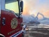 It took over seven hours for firefighters to extinguish a mulch fire in Hillsborough on Sunday due to high winds.