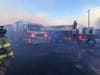 It took over seven hours for firefighters to extinguish a mulch fire in Hillsborough on Sunday due to high winds.