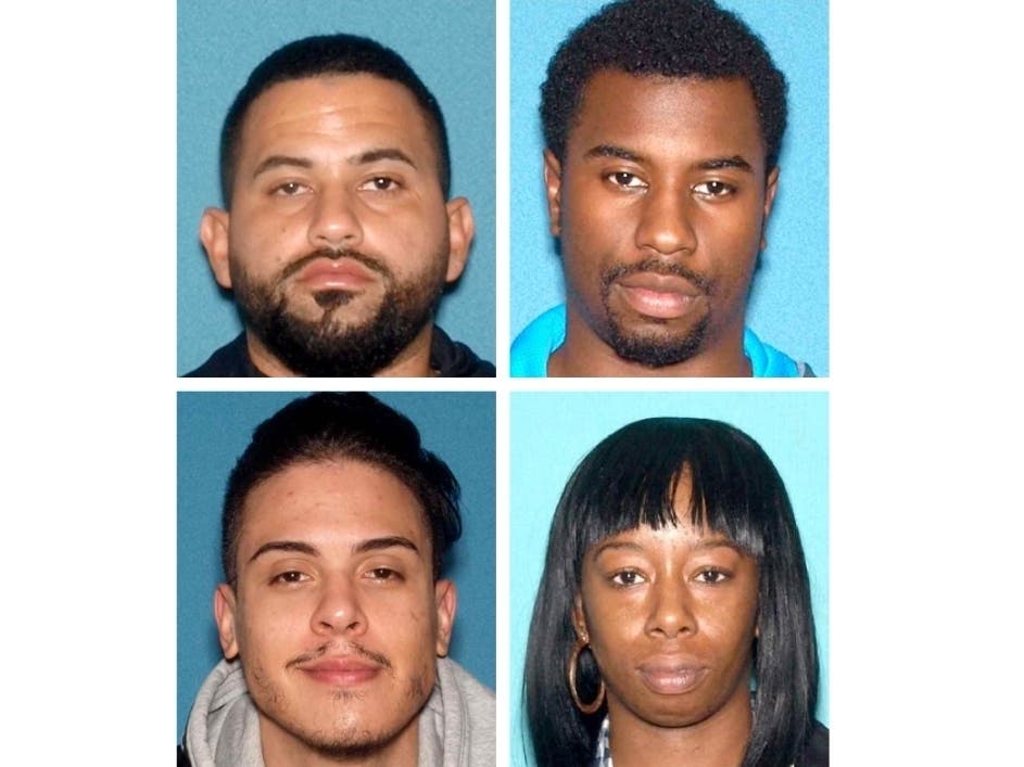 Jose Irizarry, 37, of Paterson (top left), Courey James, 31, of East Piscataway (top right), Gustavo Sarmiento Jr., 27, of Maywood (bottom left) and Tara Wallace, 35, of Somerset (bottom right).