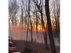 Firefighters were busy Saturday night as they battled a brush fire on the western edge of Bridgewater Township.