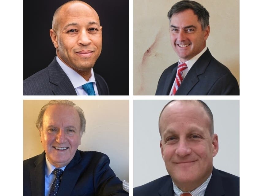 Clockwise from top left: Jeffrey Wright, Shawn Lipani, Steven Cohen, and Roger Koch.