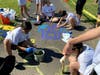 Bridgewater Girl Scout Troop #60782 got crafty and created a 70-foot long obstacle course.