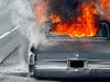 A Cadillac was fully engulfed in flames at 6:43 p.m. on I-287 southbound at milepost 29.2 in Bernards Township.