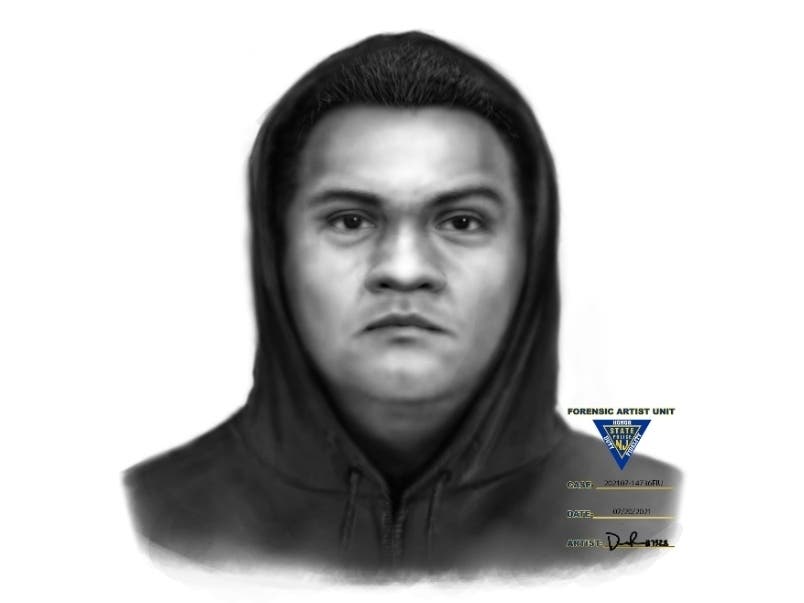 The woman described the man as Hispanic, about 5'4" to 5'6" tall, weighing between 151 pounds and 175 pounds with a medium to stocky build and an olive to dark skin complexion.