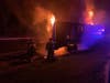Basking Ridge Volunteer Fire Company battling the fire.