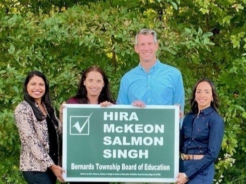 Ruchika Hira, Robin McKeon, Tim Salmon, and Guddia Singh are running for seats on the Bernards Township Board of Education.