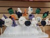 Halloween-themed chocolate pops.