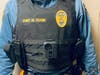 The photo depicts the body-worn cameras and the approximate placement on the
outer vest carrier.