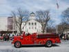 Somerville Fire Department Chief Dave Valone is at the wheel of a 1942 Mack L95S which is capable of pumping 1,000 gallons of water per minute.
