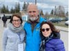 Ellen Teller and Robin Wishnie with American Jewish Joint Distribution Committee volunteer