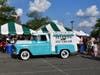 The ice cream truck proved to be a very popular place to get an ice cream on what was a hot and humid evening.