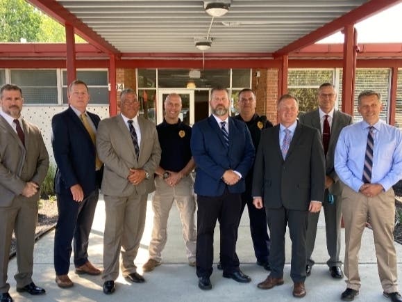 District Coordinator of School Security Mike Voorhees, Assistant Coordinator of School Security Ted Lewis, and the school district’s security team - Joseph Costello, Will Federico, Thomas Keeth, and Matthew Lynch along with local police.