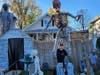 Tyler Gee at the entrance of his Haunted House display.