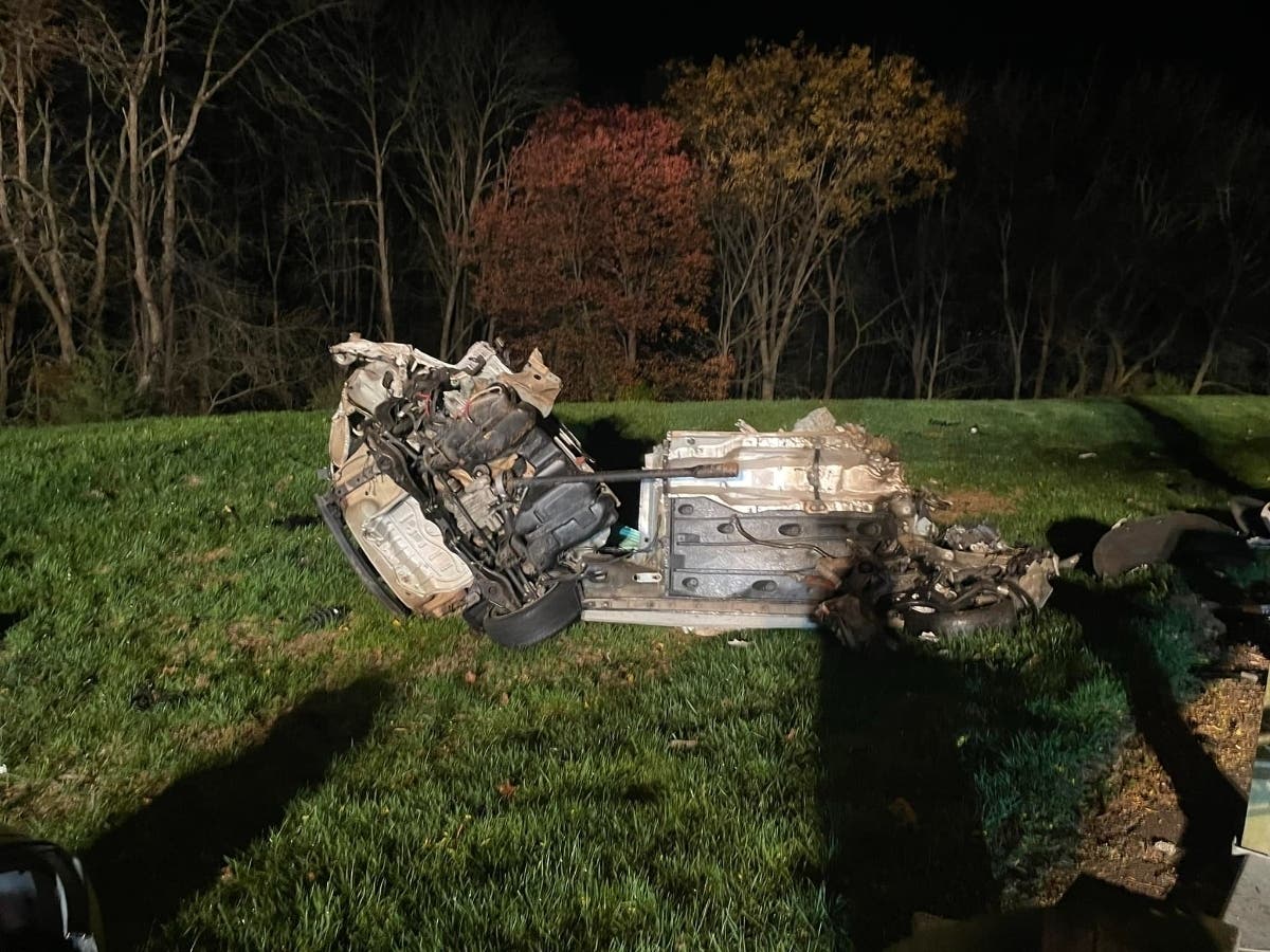 Car Split In Half, Mangled After Crashing Into Hillsborough Tree ...