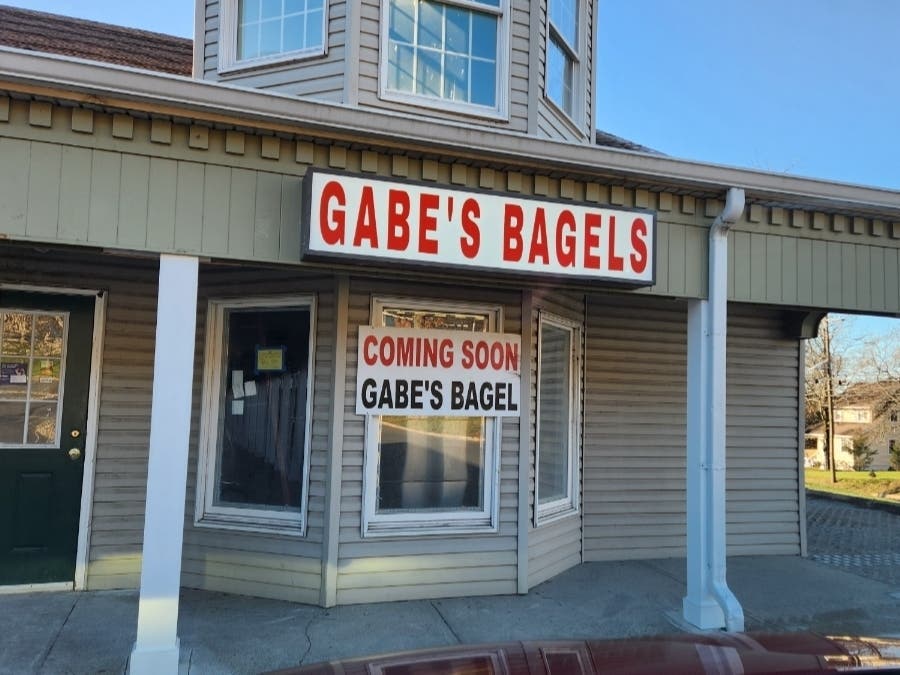 Gabe's Bagels is located in the Squires Garden shopping center on the corner of Chimney Rock Road and Washington Valley Road.