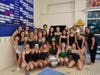 The girls' team pictured at their meet against Mount St Mary.
