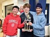 Ridge 1st place foil squad. L to R is: Lawrence Han , Alex Ligos, Dayaal Singh.
