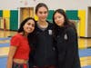 Silver medal foil squad ( L to R): Aria Chahal, Yasemin Ocak, Eunice Kim.