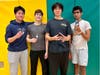 Silver medal epee squad: (L to R) Ben Chang, Reid Kokenge, Ethan Zhang, Soham Pillalamarri.