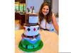 Akanksha Behari with one of her cakes.