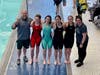 CoachesgirlsMOC pictured from left: Assistant Coach Andy West, Emily Thompson, Giulia Beverini, Emily Wang, Eszter Kiss, Coach Melanie Dupuis.