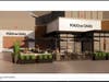 A rendering of the exterior restaurant entrance at Bridgewater Commons submitted to the Bridgewater Planning Board.