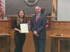 Pictured: Melanie Cella and Mayor Shawn Lipani